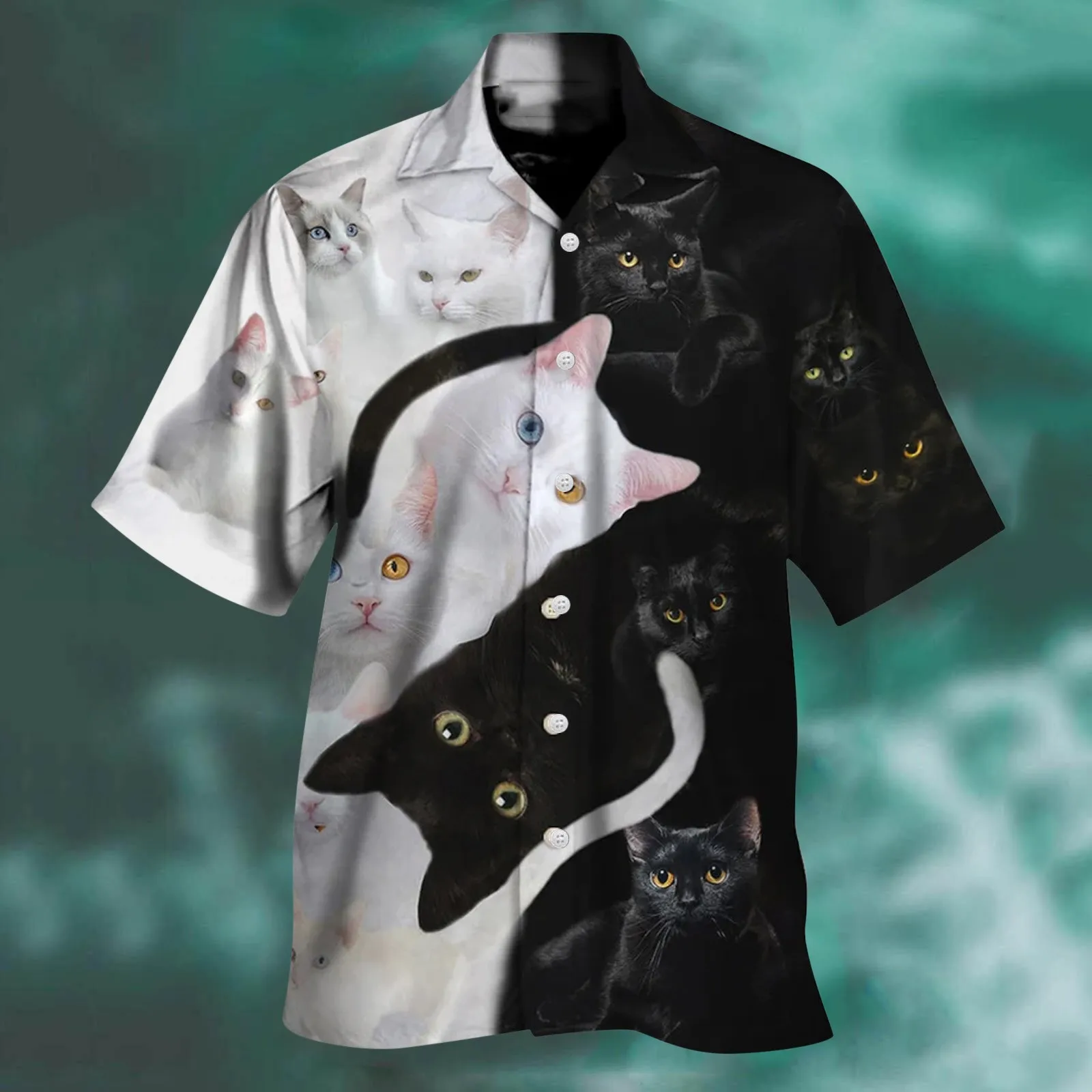 Kawaii Cat Print Shirts Lapel Collar Shirt Short Sleeve Button Men's Shirts Loose Camisas Hombre Streetwear Dailywear Blusas
Kawaii Cat Print Shirts Lapel Collar Shirt Short Sleeve Button Men's Shirts Loose Camisas Hombre Streetwear Dailywear Blusas