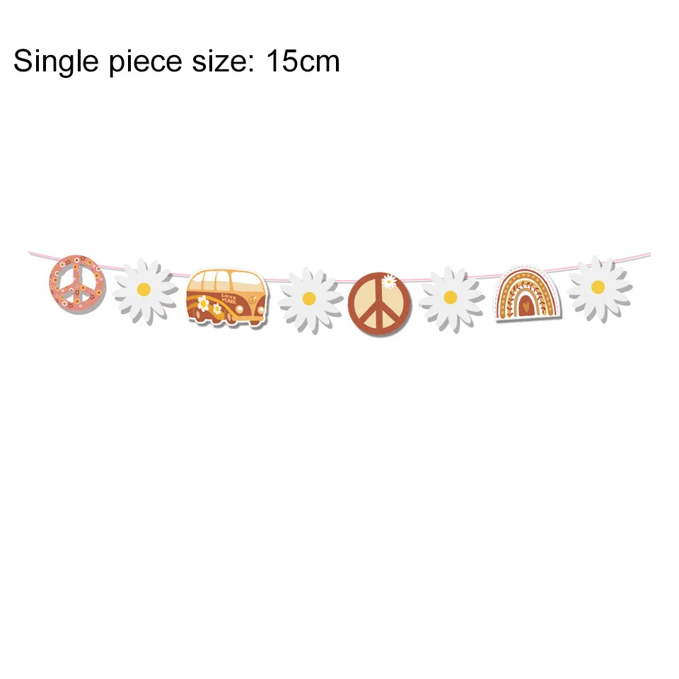 Бумажный баннер в стиле хиппи
Бумажный баннер в стиле хиппи