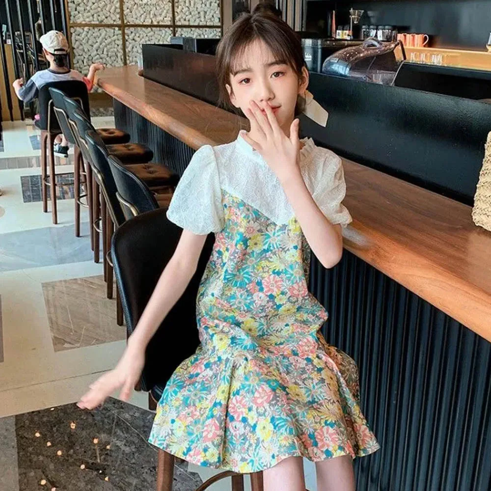 Keelorn Teenager Girls Dresses 2022 New Summer Fashion Costume Children's Clothing Floral Lace Shortsleeve Skirt for 4-13 Teens
Keelorn Teenager Girls Dresses 2022 New Summer Fashion Costume Children's Clothing Floral Lace Shortsleeve Skirt for 4-13 Teens