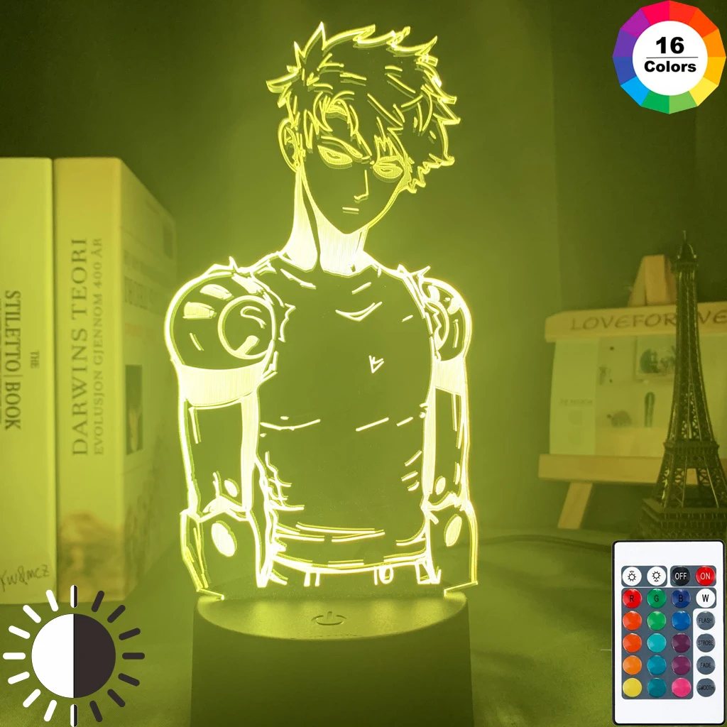 Acrylic Led Night Light Lamp Anime One Punch Man Genos Figure Desk 3d Lamp for Kids Child Room Decorative Nightlight Manga Gift
Acrylic Led Night Light Lamp Anime One Punch Man Genos Figure Desk 3d Lamp for Kids Child Room Decorative Nightlight Manga Gift