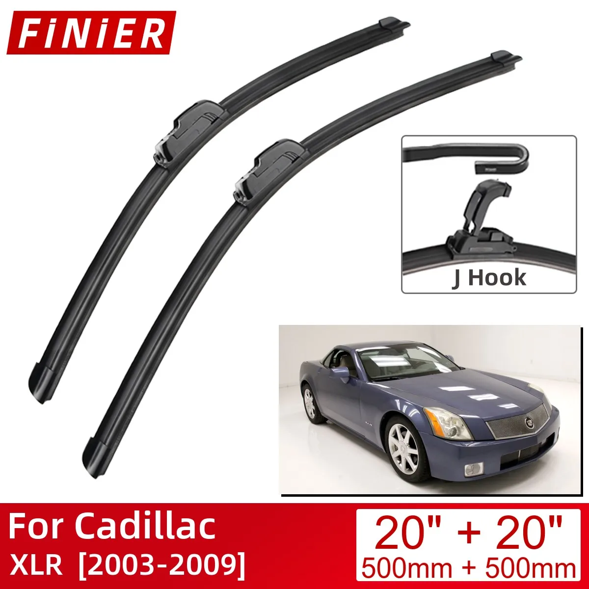 For Cadillac XLR 2003-2009 20"+20" Car Accessories Front Windscreen Wiper Blade Brushes Wipers U Type J Hooks 2009 2008 2007
For Cadillac XLR 2003-2009 20"+20" Car Accessories Front Windscreen Wiper Blade Brushes Wipers U Type J Hooks 2009 2008 2007