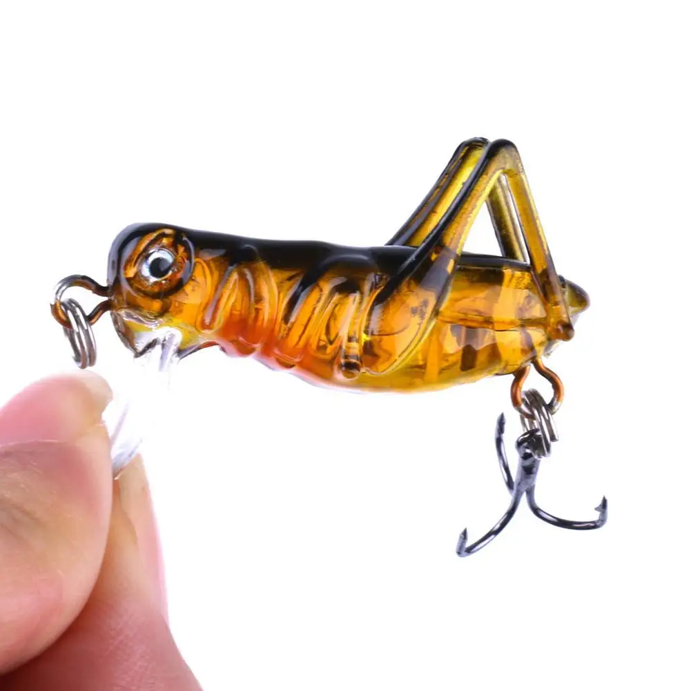 

3.5cm 3g Lure Bionic Artificial Cricket Fishing Bait 5 Colors Simulation Grasshopper Sea Fishing Lure Insect Fake Bait