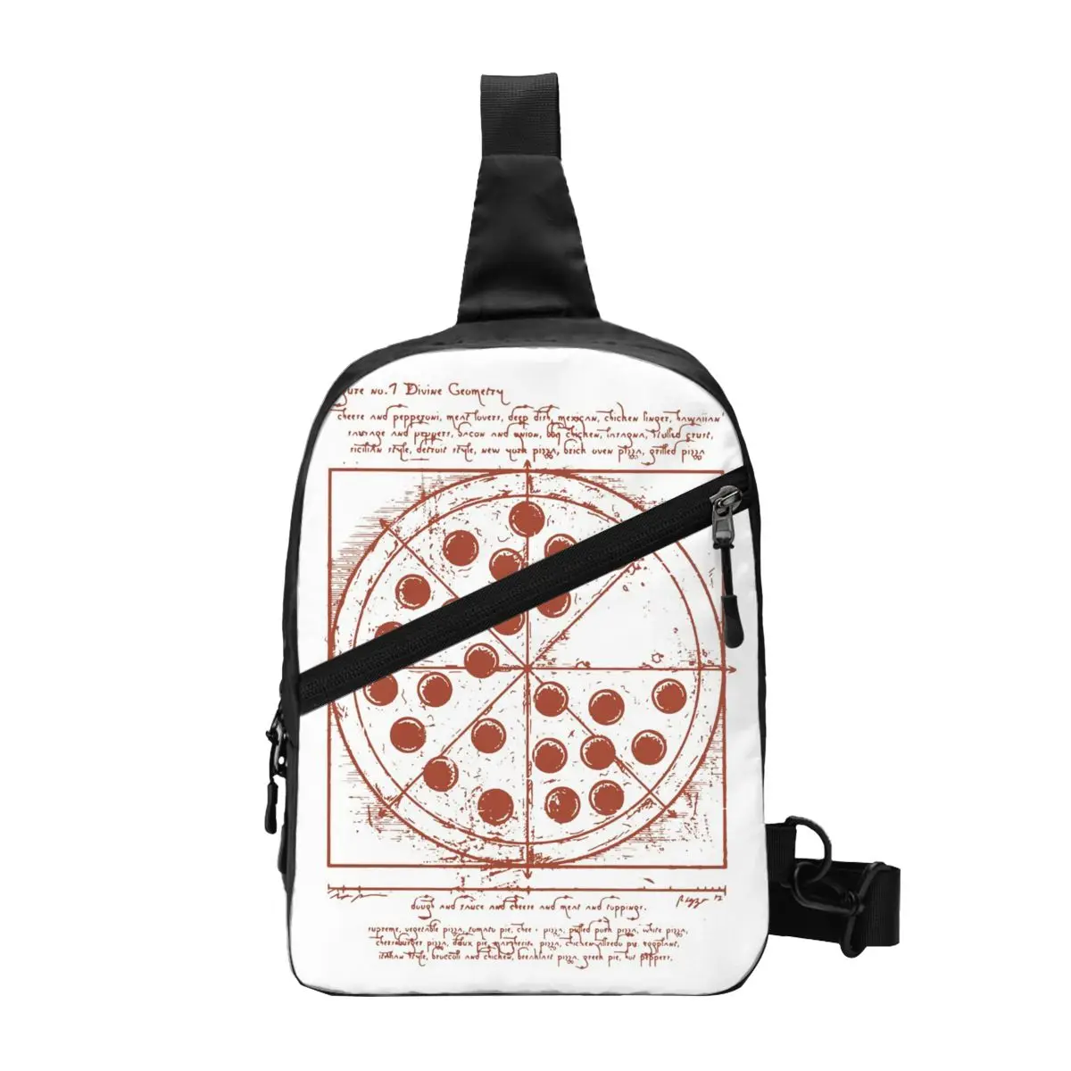 Vitruvian Pizza Chest Bag Tom Holland Casual Shoulder Bags Men Business Outdoor Trip Small Bag
Vitruvian Pizza Chest Bag Tom Holland Casual Shoulder Bags Men Business Outdoor Trip Small Bag