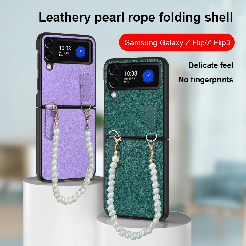 For Samsung Galaxy Z Flip 3 5G Hanging Chain Wrist Case Z Flip 3 Plain Leather Case Folding Mobile Phone Case for Z Flip 3 Funda
For Samsung Galaxy Z Flip 3 5G Hanging Chain Wrist Case Z Flip 3 Plain Leather Case Folding Mobile Phone Case for Z Flip 3 Funda