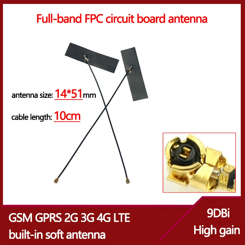 

Новая антенна с высоким коэффициентом усиления 9 дБи GSM GPRS 2G 3G 4G LTE Встроенная Мягкая антенна размер 14*51 мм полнодиапазонная FPC печатная плата ...
