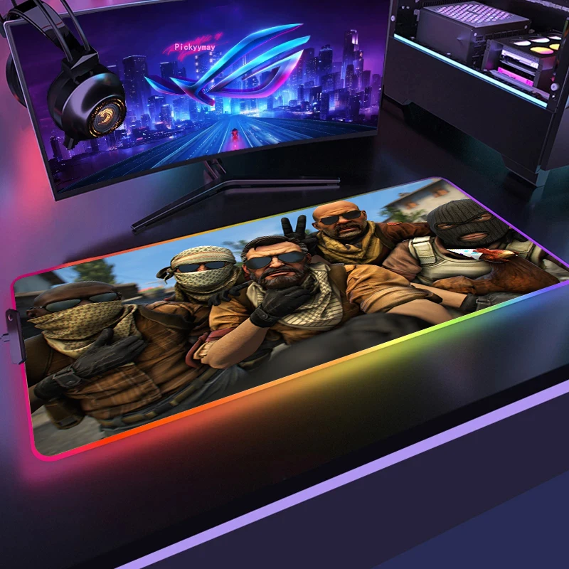 CSGO RGB Mouse Pad Gamer Accessories Large LED Light MousePads XXL Gaming Carpets PC computer Desk with Backlit Rubber Mouse mat
CSGO RGB Mouse Pad Gamer Accessories Large LED Light MousePads XXL Gaming Carpets PC computer Desk with Backlit Rubber Mouse mat