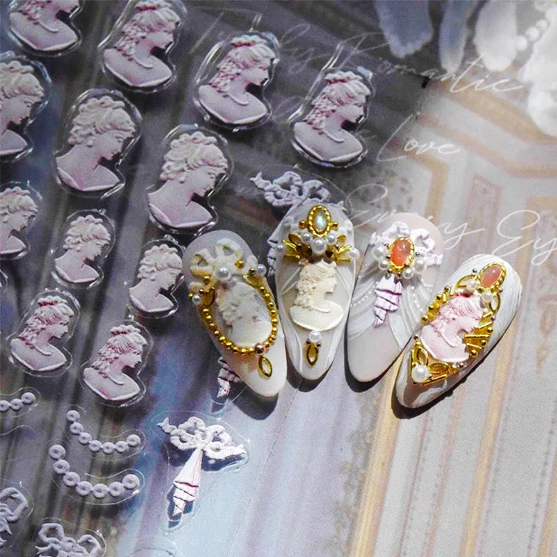 Vintage Rococo Style Court Angel Fine Art Statue 5D Soft Embossed Relief Self Adhesive Nail Art Decoration Sticker 3D Nail Decal
Vintage Rococo Style Court Angel Fine Art Statue 5D Soft Embossed Relief Self Adhesive Nail Art Decoration Sticker 3D Nail Decal