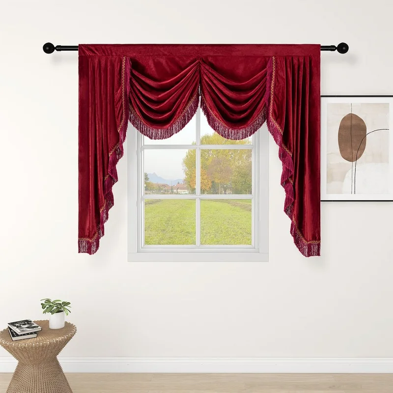 European Style Valance Velvet Curtain Head High-end Decorative Valance Curtains for Bedroom Living Room Curtain Head Custom 
European Style Valance Velvet Curtain Head High-end Decorative Valance Curtains for Bedroom Living Room Curtain Head Custom