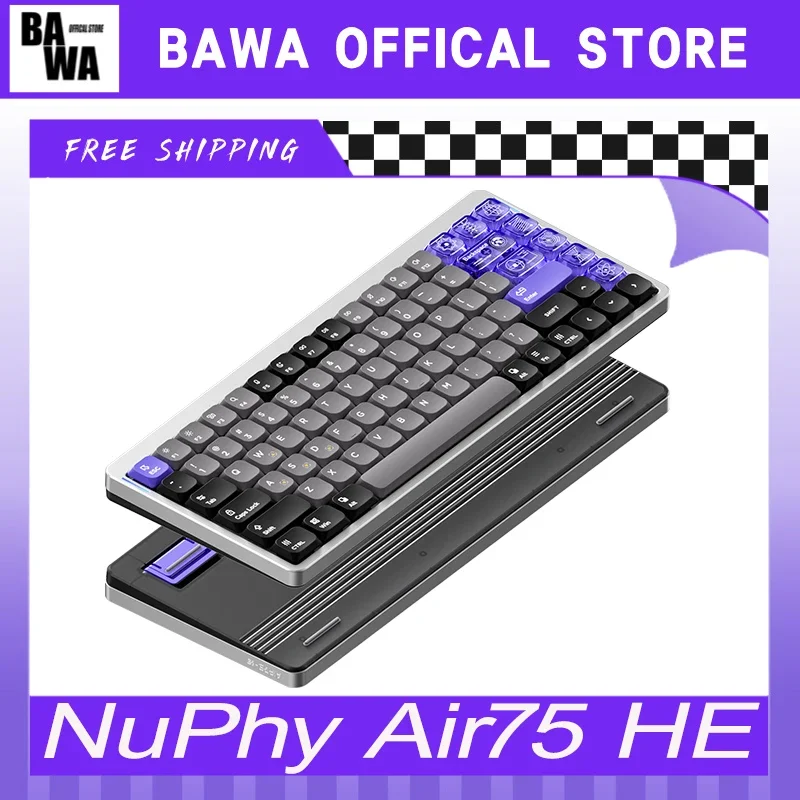 NuPhy Air75 HE Игровая клавиатура Gateron Jade POM Мини-магнитный переключатель 0 01 ммRT SOCD DKS 8k