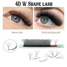 4D W Lash Extension Russia Volume 5D Fluffy W Eyelash Premade Fans Clover Mink Faux Cil Lashes Dolly Hybrid Eyelash 3D Cilios