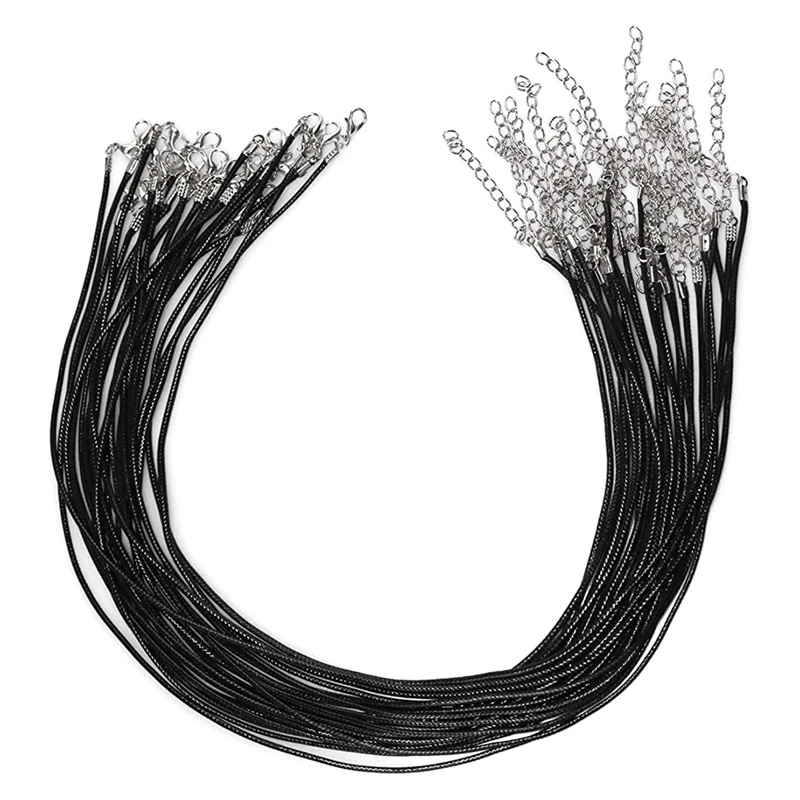 24PCS Cord Necklace, 20 In Waxed Necklace Cords For Pendants, Black String Necklace With Clasp For DIY Jewelry Making
24PCS Cord Necklace, 20 In Waxed Necklace Cords For Pendants, Black String Necklace With Clasp For DIY Jewelry Making