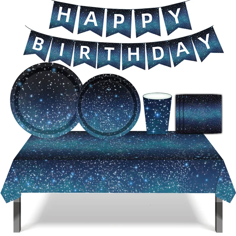 Happy Birthday Decoration Starry Sky Disposable Tableware Tablecloth Baby Shower Birthday Party Decor Galaxy Star Table Cloth
Happy Birthday Decoration Starry Sky Disposable Tableware Tablecloth Baby Shower Birthday Party Decor Galaxy Star Table Cloth