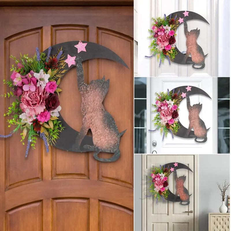 Halloween Wreath Decoration Wreaths Door Hanging Wall Party Supplies Moon Cat Wreath Door Hanging Party Festive Decorations
Halloween Wreath Decoration Wreaths Door Hanging Wall Party Supplies Moon Cat Wreath Door Hanging Party Festive Decorations