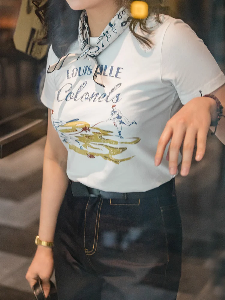 Maden 2022 New Summe Round Collar Women's Printing T-shirt Cotton Fabric Breathable White Girls Women's T-shirt
Maden 2022 New Summe Round Collar Women's Printing T-shirt Cotton Fabric Breathable White Girls Women's T-shirt