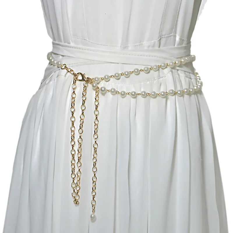 Fashion Elegant Women Imitation Pearl Belts Alloy Chain Belts White Imitation Pearl Chain Women Clothing Accessories
Fashion Elegant Women Imitation Pearl Belts Alloy Chain Belts White Imitation Pearl Chain Women Clothing Accessories