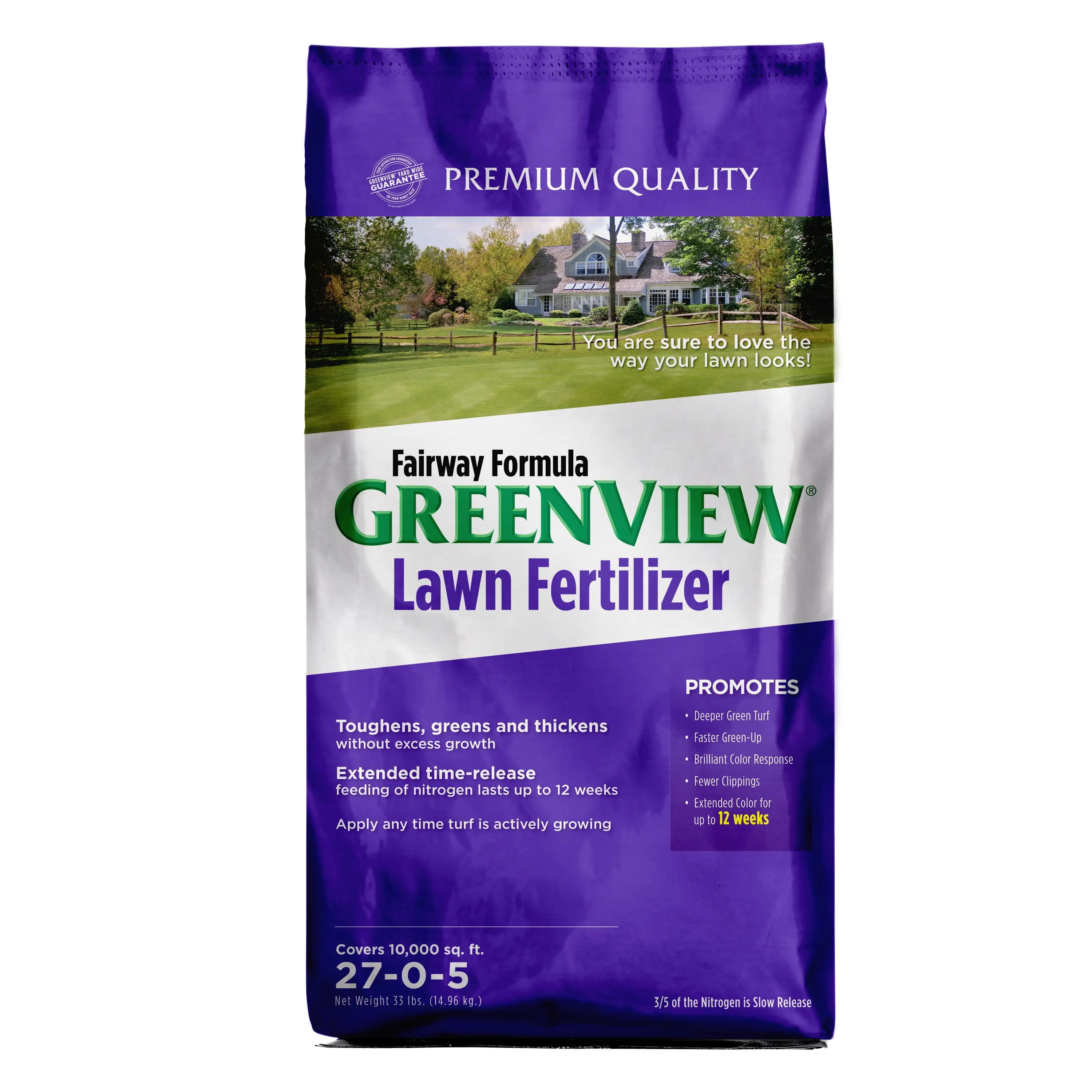 GreenView Fairway Formula Spring or Fall Lawn Fertilizer - 33 lb. - Covers 10,000 sq. ft.
GreenView Fairway Formula Spring or Fall Lawn Fertilizer - 33 lb. - Covers 10,000 sq. ft.
