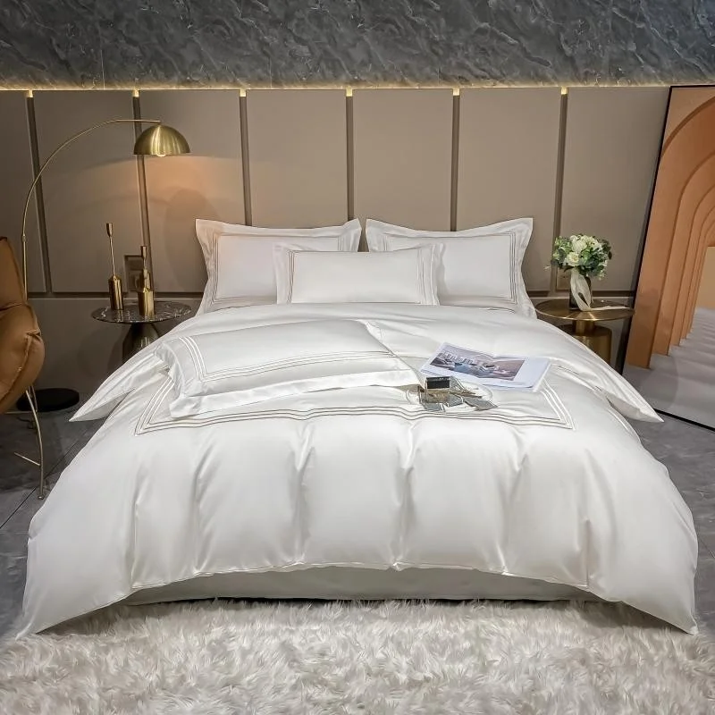 Hotel Collection White Gray Duvet Cover Set Chic Frame Embroidery Luxury Soft Egyptian Cotton Bedding set Bed Sheet Pillowcases
Hotel Collection White Gray Duvet Cover Set Chic Frame Embroidery Luxury Soft Egyptian Cotton Bedding set Bed Sheet Pillowcases
