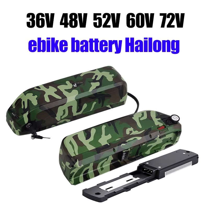 

48V Electric eBike Battery Original Hailong 18650 Cells 13Ah 15Ah 17.5Ah 36V 19.2Ah 60V 72V Powerful Bicycle Lithium Battery