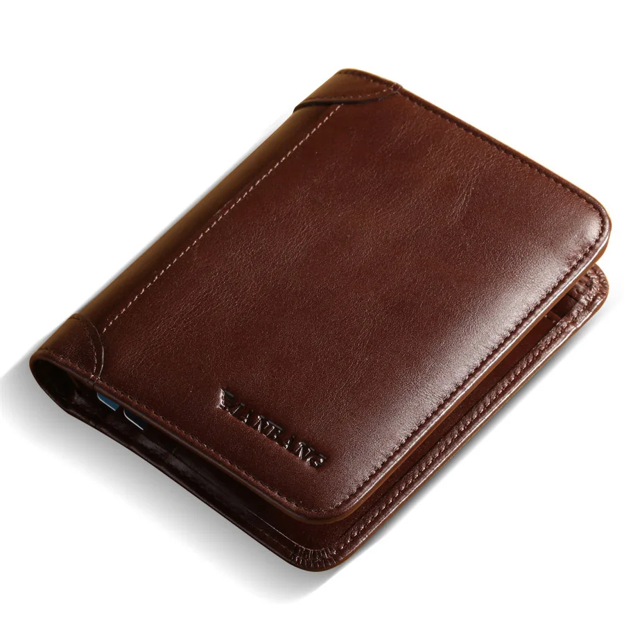 Classic Men's Oil Leather Top Layer Cowhide Wallet Short Three-fold Men's Wallet 
Classic Men's Oil Leather Top Layer Cowhide Wallet Short Three-fold Men's Wallet