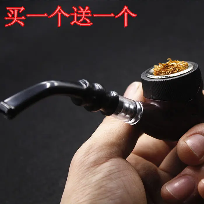 Hand-filtered ebony men's pipe dual-use smoking bag non-solid wood old-fashioned cigarette holder
Hand-filtered ebony men's pipe dual-use smoking bag non-solid wood old-fashioned cigarette holder