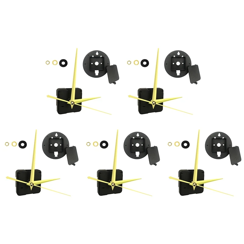 5 Set Silent Quartz Movement Mechanism DIY Wall Clock Motor Kit Replacement Repair Parts
5 Set Silent Quartz Movement Mechanism DIY Wall Clock Motor Kit Replacement Repair Parts