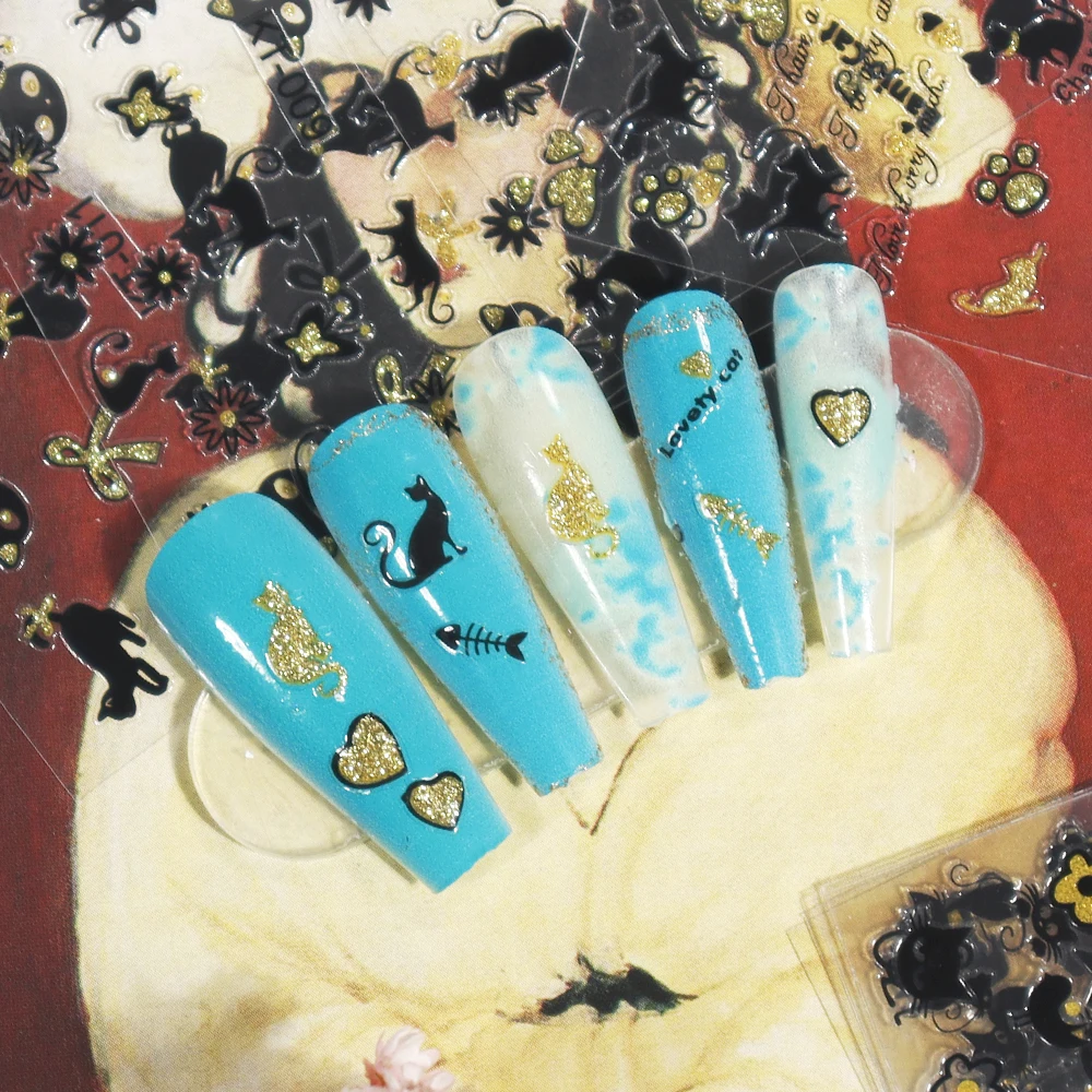 30pcs Gold Black Cat Nail Stickers Butterfly Cartoon Ultra Thin Nail Decals Adhesive Sliders Nail Art Decorations Manicure Foil
30pcs Gold Black Cat Nail Stickers Butterfly Cartoon Ultra Thin Nail Decals Adhesive Sliders Nail Art Decorations Manicure Foil