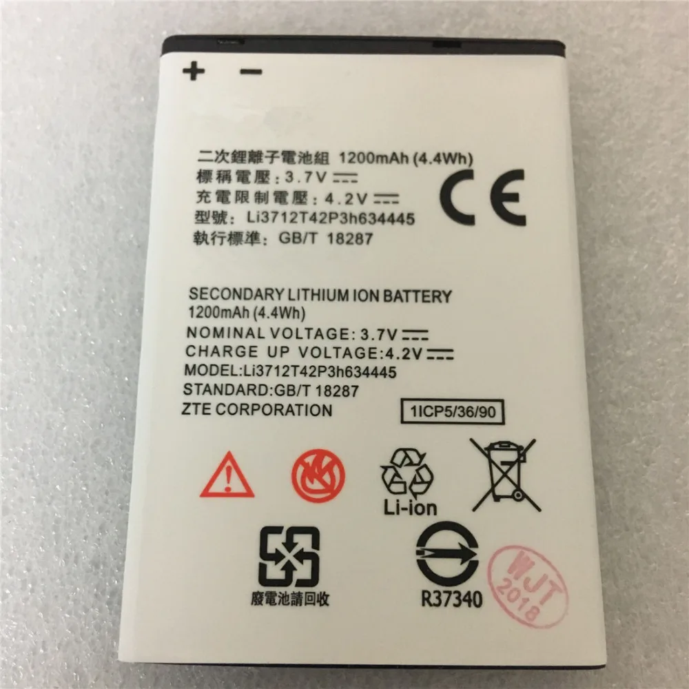 3.7V 1200mAh Li3712T42P3h634445 For MTC Smart Start For ZTE Blade L110 A112 V815W Battery
3.7V 1200mAh Li3712T42P3h634445 For MTC Smart Start For ZTE Blade L110 A112 V815W Battery