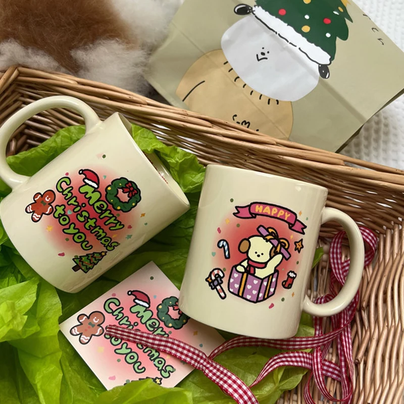 Kawaii Ins Christmas Ceramic Mug Coffee Cups Cute Puppy Happy New Year Drinking Cup Fashion Graffiti Dogs Afternoon Tea Cup Gift
Kawaii Ins Christmas Ceramic Mug Coffee Cups Cute Puppy Happy New Year Drinking Cup Fashion Graffiti Dogs Afternoon Tea Cup Gift