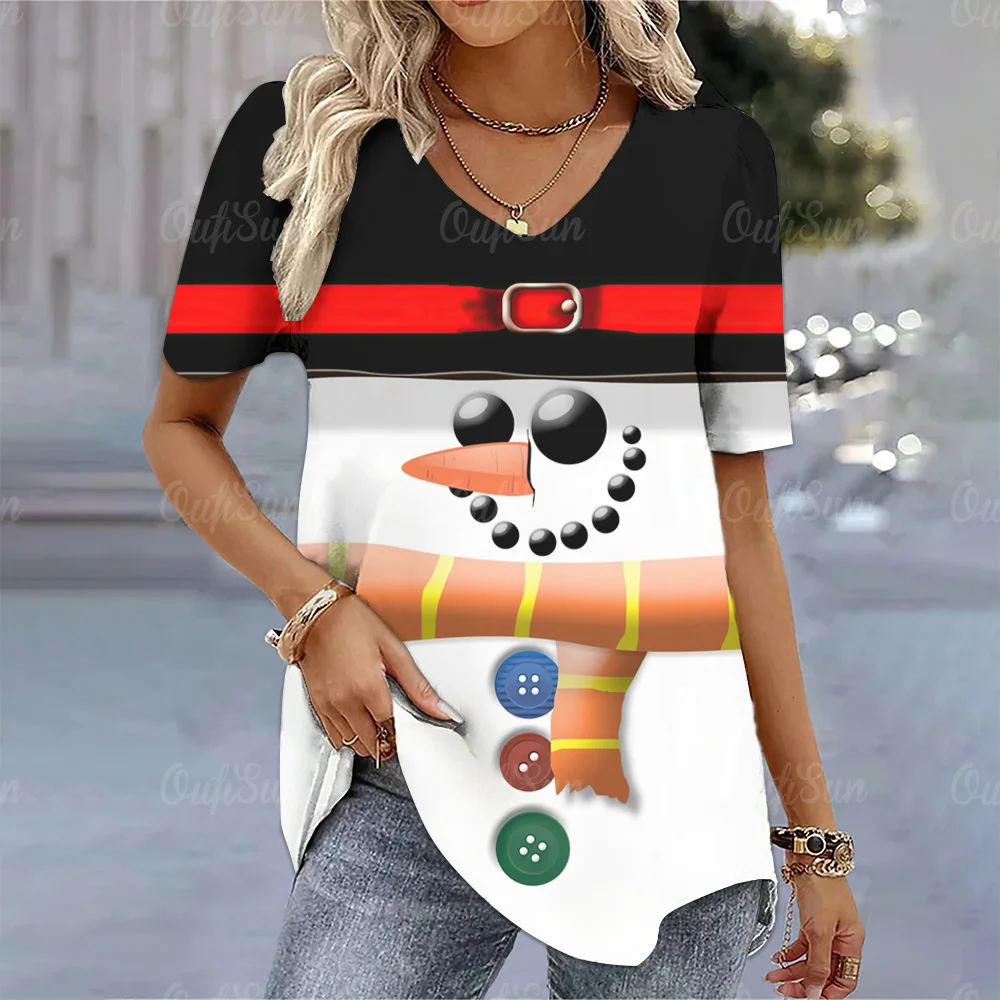 T Shirt For Women Christmas Graphic T Shirts 3d Cartoon Snowman Print Tops Fashion Short Sleeved Clothing Oversized Party Tshirt
T Shirt For Women Christmas Graphic T Shirts 3d Cartoon Snowman Print Tops Fashion Short Sleeved Clothing Oversized Party Tshirt