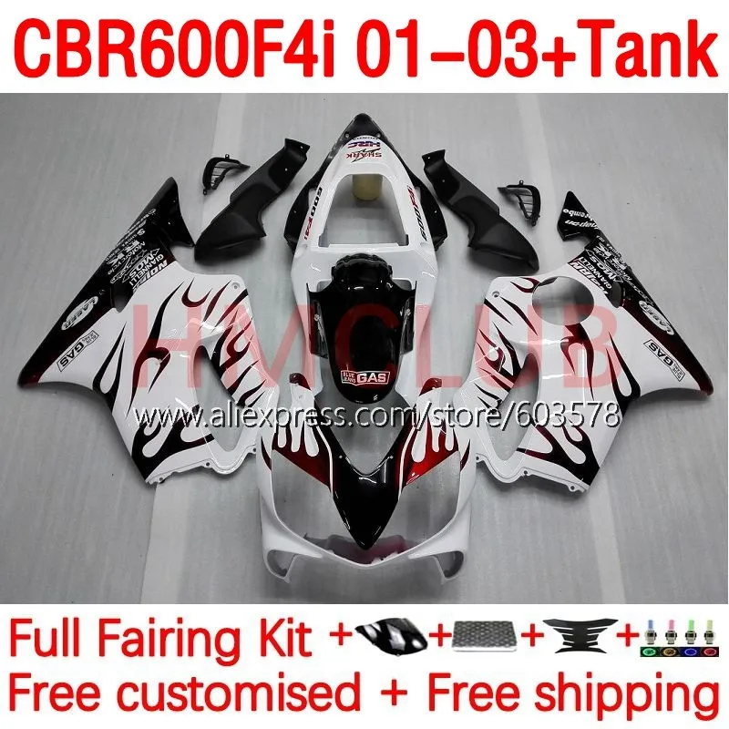 Body +Tank For HONDA CBR600 CBR 600 F4i 600F4i CBR600F4i 2001 2002 2003 600CC 01 02 03 Injection Fairing 188No.10 red flames
Body +Tank For HONDA CBR600 CBR 600 F4i 600F4i CBR600F4i 2001 2002 2003 600CC 01 02 03 Injection Fairing 188No.10 red flames