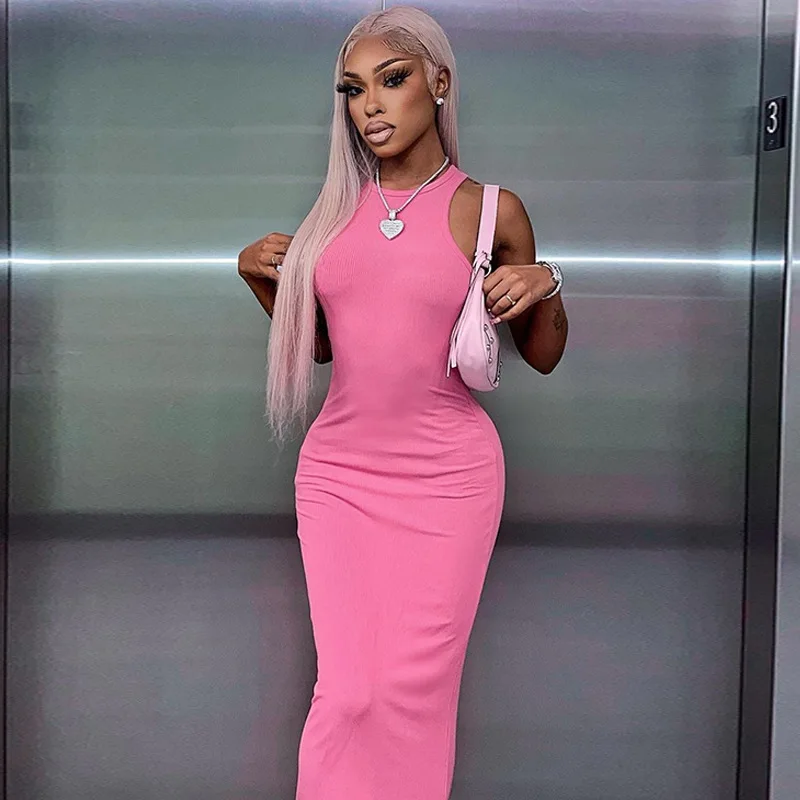 European-American Women's 2023 Spring New Fashion Solid Sleeveless Round Neck Slim Fit Dress
European-American Women's 2023 Spring New Fashion Solid Sleeveless Round Neck Slim Fit Dress