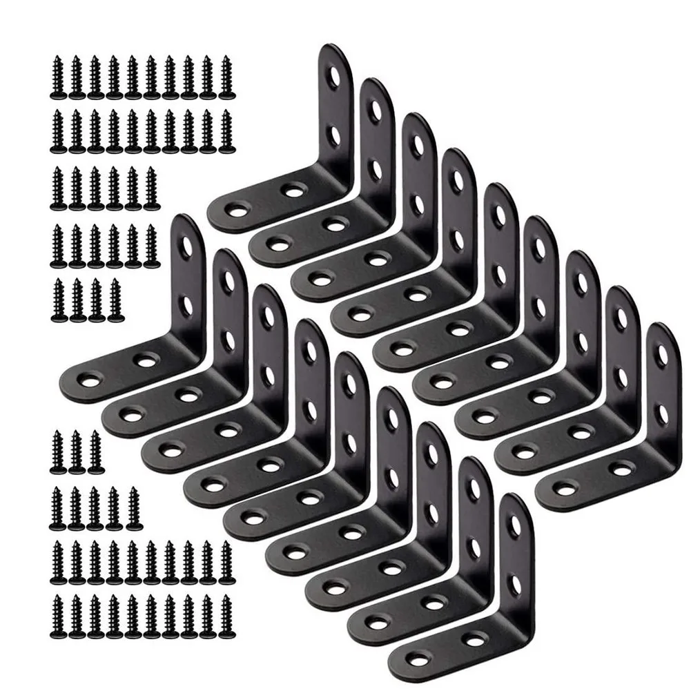 18pcs L-Shaped Corner Code Bracket Stainless Steel Right Angle Corners Brace Fixing Connector For Board Shelf Support
18pcs L-Shaped Corner Code Bracket Stainless Steel Right Angle Corners Brace Fixing Connector For Board Shelf Support