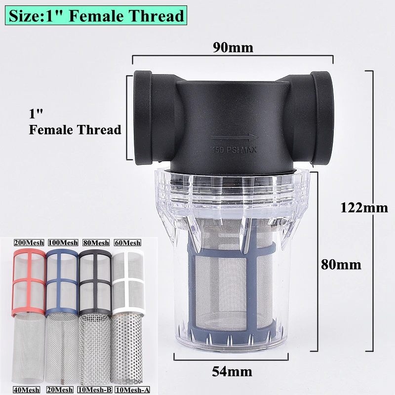 Фильтр для шланга 1/2", 3/4", 1"
Фильтр для шланга 1/2", 3/4", 1"