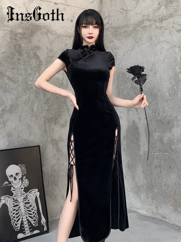Женское платье с высокой талией в стиле ретро Cheongsam, черное облегающее платье средней длины в стиле пэчворк с коротким рукавом, вечерние
Женское платье с высокой талией в стиле ретро Cheongsam, черное облегающее платье средней длины в стиле пэчворк с коротким рукавом, вечерние