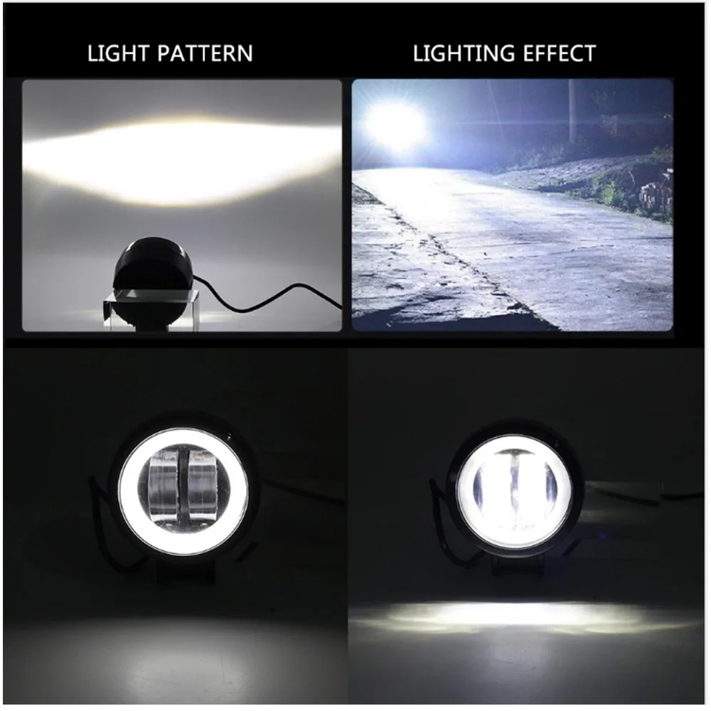 2 Pcs 3 Inch 40W Waterproof Round LED Angel Eyes Light Bar 12V 24V 6500K White For Motorcycle Offroad Led Work Light Fog Lamp
2 Pcs 3 Inch 40W Waterproof Round LED Angel Eyes Light Bar 12V 24V 6500K White For Motorcycle Offroad Led Work Light Fog Lamp