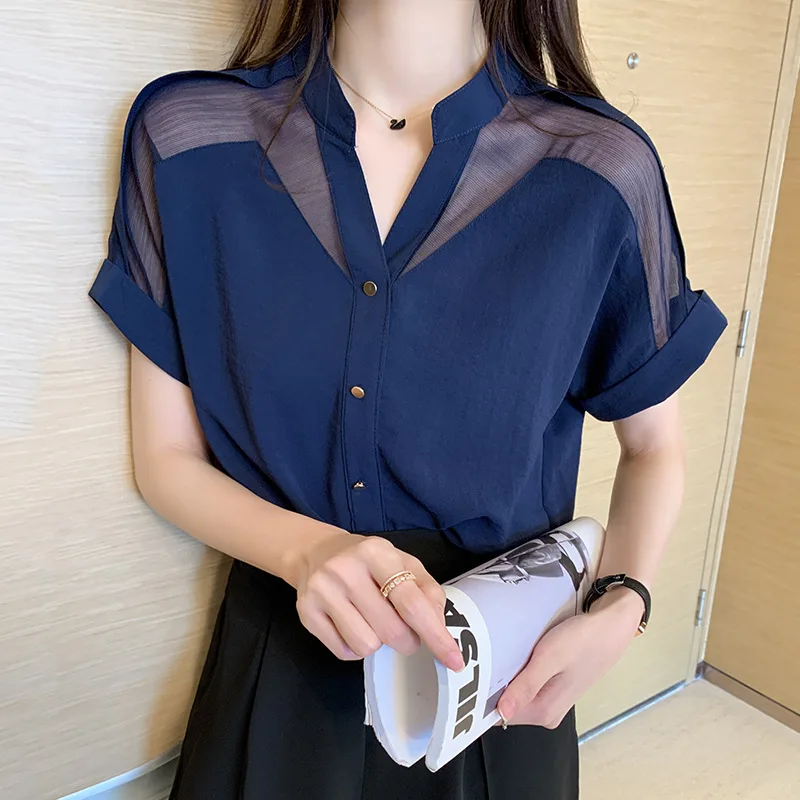 Chiffon Shirt Women Short Sleeve New Summer 2022 Very Fairy Top Loose Hollow Micro Permeate Foreign Style Small Shirt
Chiffon Shirt Women Short Sleeve New Summer 2022 Very Fairy Top Loose Hollow Micro Permeate Foreign Style Small Shirt