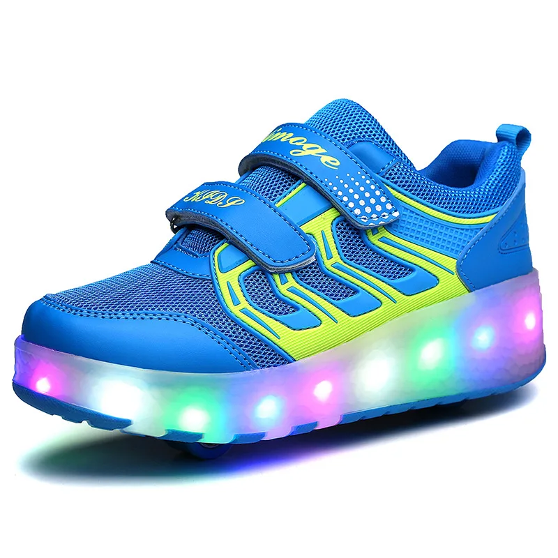 Boys Luminous Sneakers Double Wheels LED Roller Skate Shoes for kids Girls Shoes Gifts for Boys LED Lights Sneakers Sizes 27-36
Boys Luminous Sneakers Double Wheels LED Roller Skate Shoes for kids Girls Shoes Gifts for Boys LED Lights Sneakers Sizes 27-36