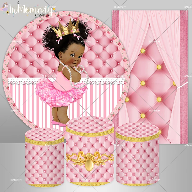 Princess African Baby Girl Birthday Round Backdrop Cover Arched Wall Background Pink Headboard Cylinder Plinth Cover Elastic
Princess African Baby Girl Birthday Round Backdrop Cover Arched Wall Background Pink Headboard Cylinder Plinth Cover Elastic