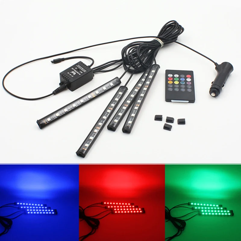 RGB 12V 9 LED Strip Light Pathway Car Interior Floor Decorative Strips Atmosphere Lamp With Remote Control RGBW Strip
RGB 12V 9 LED Strip Light Pathway Car Interior Floor Decorative Strips Atmosphere Lamp With Remote Control RGBW Strip