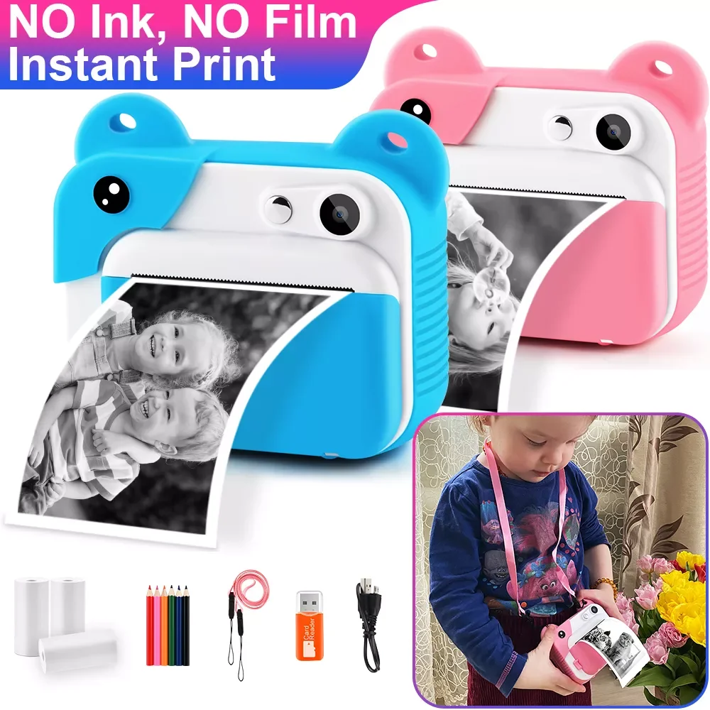 Prograce Kid Instant Print Camera Thermal Printing Camera Digital Photo Camera Girls Toy Child Camera Video Boy's Birthday G
Prograce Kid Instant Print Camera Thermal Printing Camera Digital Photo Camera Girls Toy Child Camera Video Boy's Birthday G
