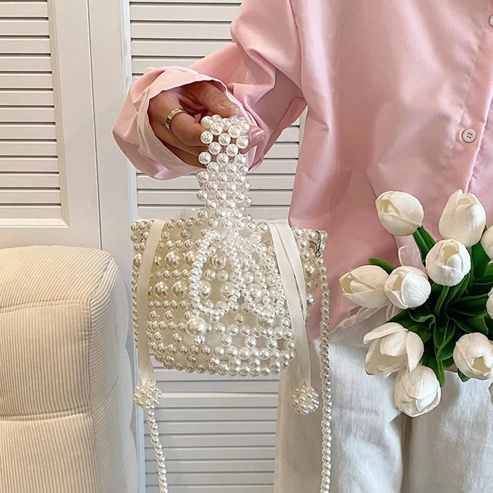 Mini Pearl Bag for Women 2023 Handmade Vintage Woven Beaded Banquet Party Shoulder Bag Female Wedding Bags Luxury Women's Purse
Mini Pearl Bag for Women 2023 Handmade Vintage Woven Beaded Banquet Party Shoulder Bag Female Wedding Bags Luxury Women's Purse