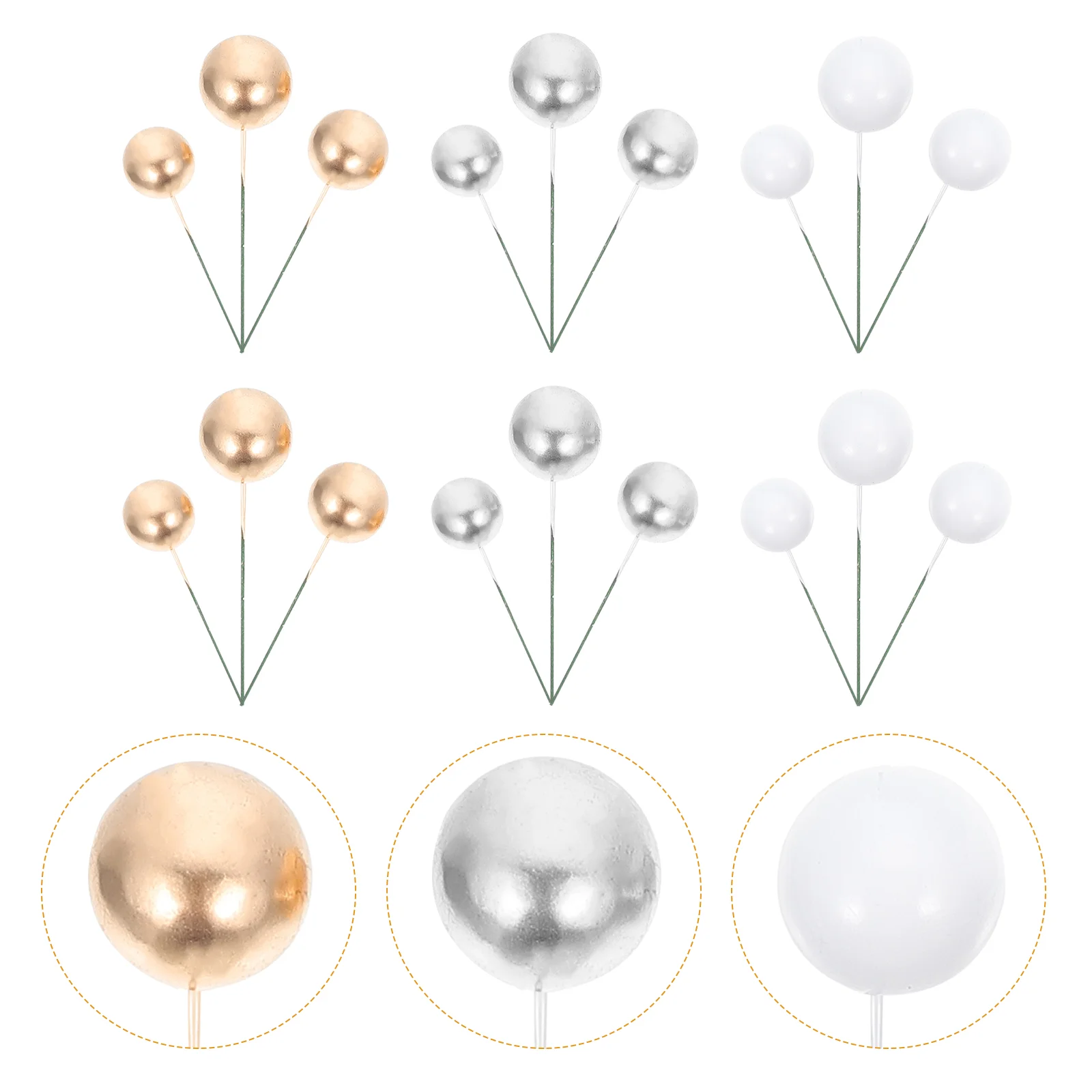 45 Pcs Cake Ornament Ball Wedding Decor Wedding Cake Decoration Plug-in Dessert Picks Foam Latex Silk Decorative Baby
45 Pcs Cake Ornament Ball Wedding Decor Wedding Cake Decoration Plug-in Dessert Picks Foam Latex Silk Decorative Baby