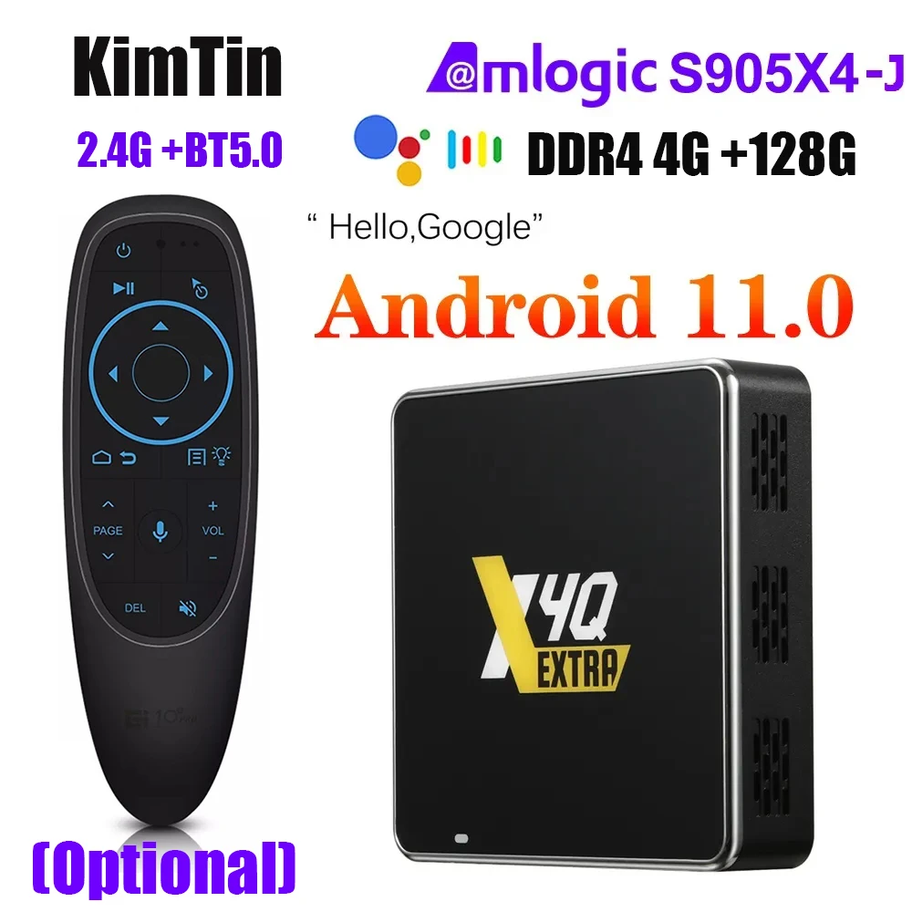 KimTin X4Q EXTRA Smart TV Box DDR4 4GB 64GB Android 11.0 TV Box S905X4 Widevine L1 Media Player 2.4G/5G WiFi 1000M 4K 4GB X4 PRO
KimTin X4Q EXTRA Smart TV Box DDR4 4GB 64GB Android 11.0 TV Box S905X4 Widevine L1 Media Player 2.4G/5G WiFi 1000M 4K 4GB X4 PRO