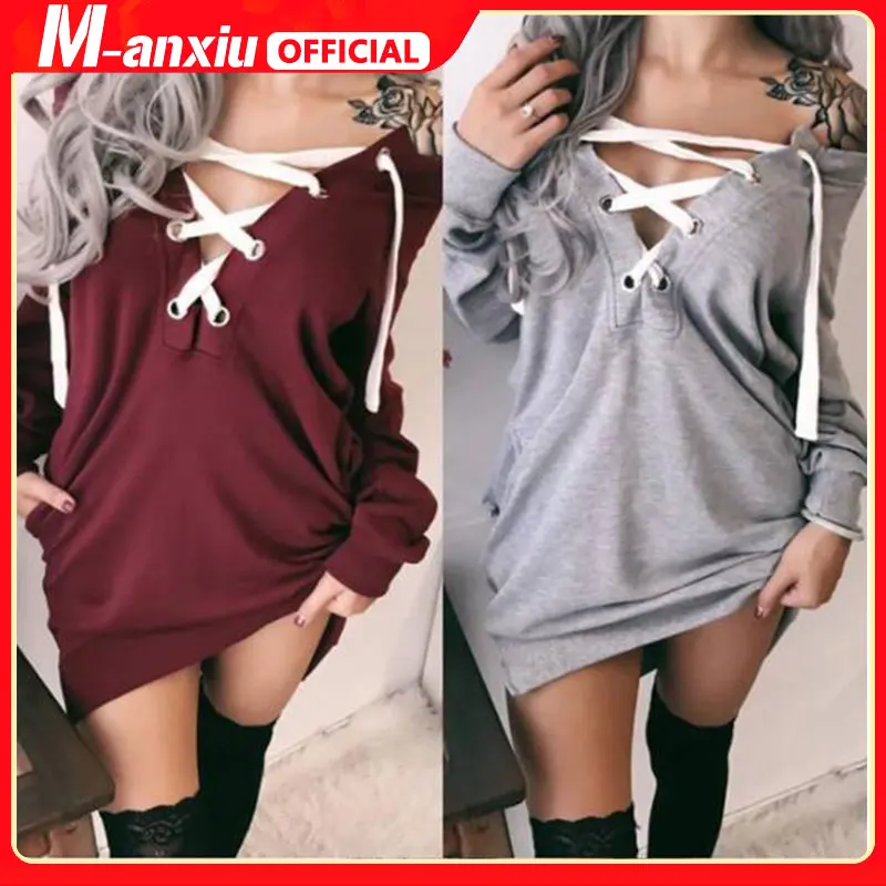 2022 New Women Fashion Casual Sexy Solid Color Lace-Up Sweater Girls Long Sleeve Pullover Top Plus Size
2022 New Women Fashion Casual Sexy Solid Color Lace-Up Sweater Girls Long Sleeve Pullover Top Plus Size