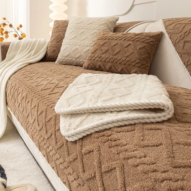 Sofa Seat Slipcovers Solid Color Plush Jacquard housse canape dangle Sofa Protector Home Decor Fleece Sofa Cover for Winter Warm
Sofa Seat Slipcovers Solid Color Plush Jacquard housse canape dangle Sofa Protector Home Decor Fleece Sofa Cover for Winter Warm