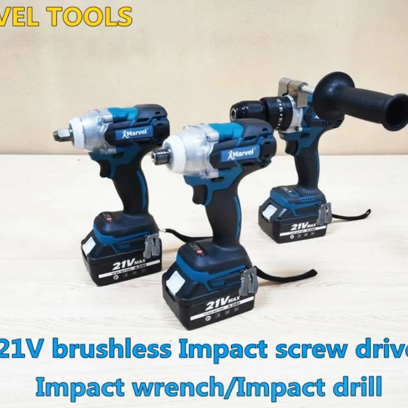 MARVEL 20v 18V 4.0Ah brushless power tools set universal hand tool box lithium cordless drill combo kit
MARVEL 20v 18V 4.0Ah brushless power tools set universal hand tool box lithium cordless drill combo kit