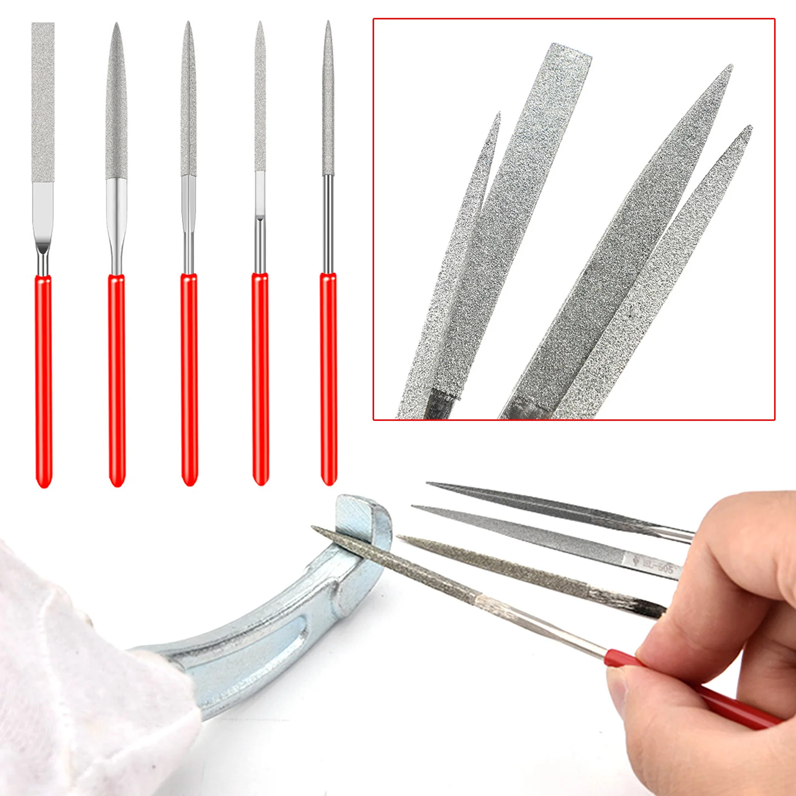 5 In 1 Car Diamond Needle File Handy Tools Ceramic Crafts Diy Rasp File Needle Jewelry Polishing Carving File Rust Cleaner
5 In 1 Car Diamond Needle File Handy Tools Ceramic Crafts Diy Rasp File Needle Jewelry Polishing Carving File Rust Cleaner