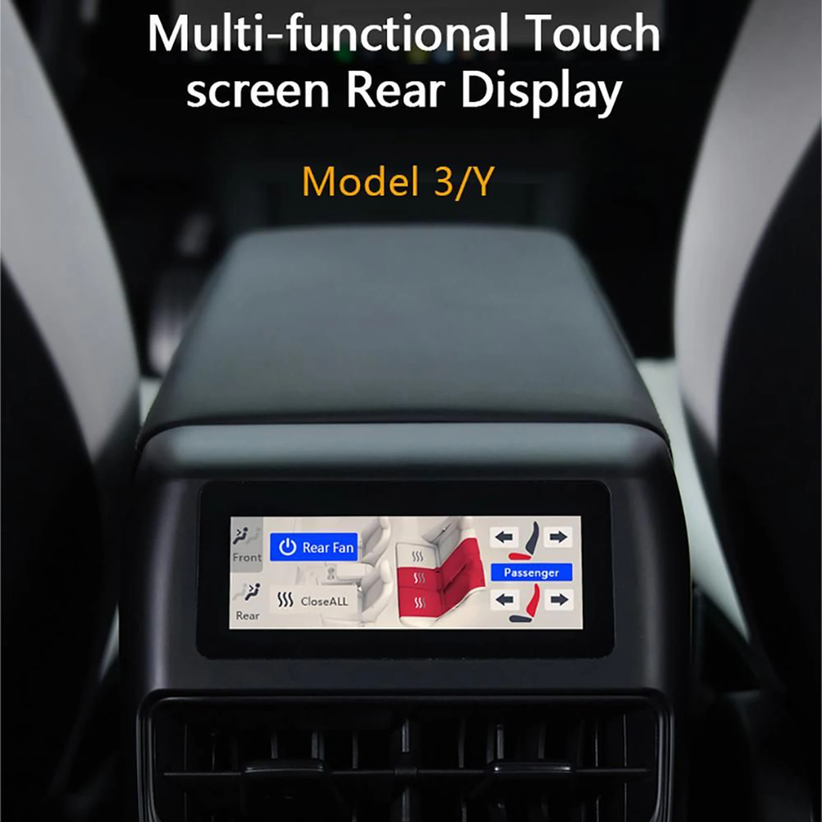 4.6 inch Rear Display Panel Screen For Tesla Model 3 Y Control Display Multifunction System Armrest Box IPS HD Touch Screen 
4.6 inch Rear Display Panel Screen For Tesla Model 3 Y Control Display Multifunction System Armrest Box IPS HD Touch Screen