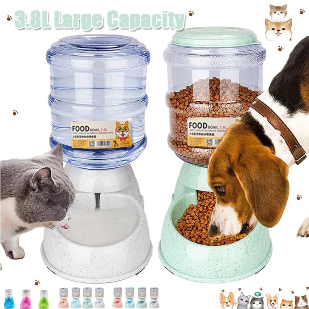 3.8L Dog Automatic Feeders Plastic Water Bottle Cat Bowl Feeding and Drinking Dog Water Dispenser Pet Feeding Bowl Pet Supplies
3.8L Dog Automatic Feeders Plastic Water Bottle Cat Bowl Feeding and Drinking Dog Water Dispenser Pet Feeding Bowl Pet Supplies