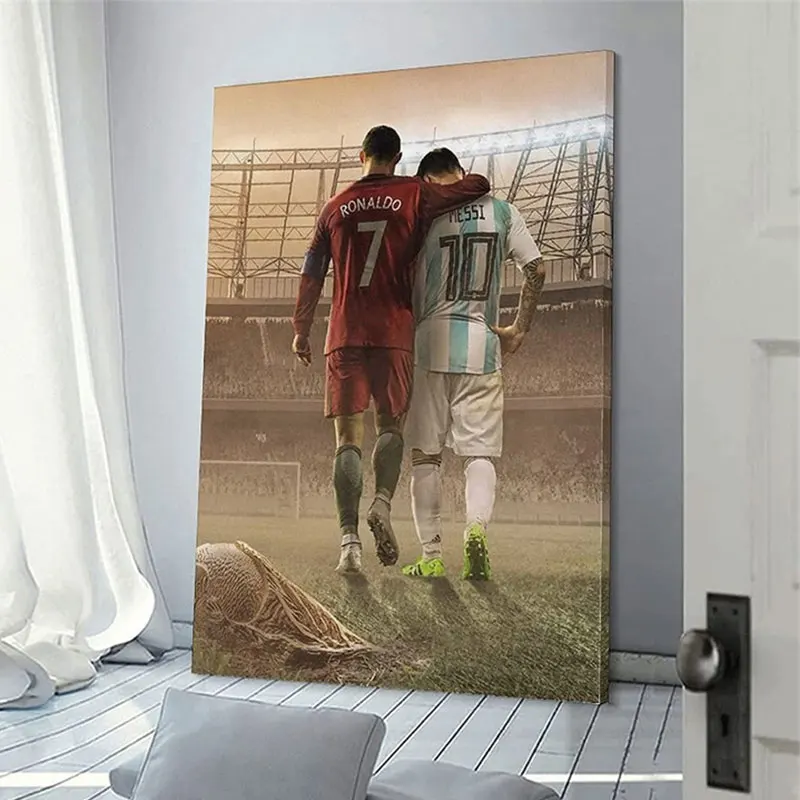 Mess And Cristiano Ronaldo Poster Prints Sport Soccer Player CR7 Figure Canvas Painting Living Room Home Decor Wall Art Picture
Mess And Cristiano Ronaldo Poster Prints Sport Soccer Player CR7 Figure Canvas Painting Living Room Home Decor Wall Art Picture